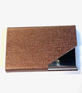 VISITEKAARTHOUDER ALUMINIUM TRENDY BUSINESS CARDHOUDER - BRUIN Metallic