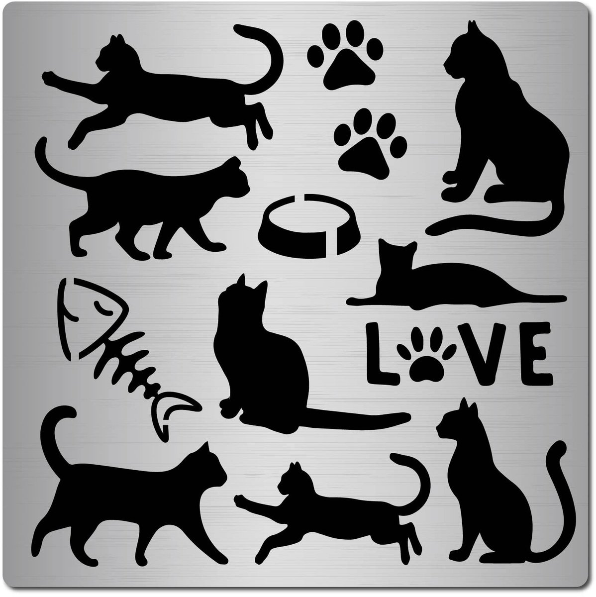 Dailygoods - Dailygoody - Kat Metalen Snijdie - Creatieve DIY - Compact Formaat - Stencils voor Scrapbooking - Versier je Fotoalbum - 6,3 x 6,3 Inch