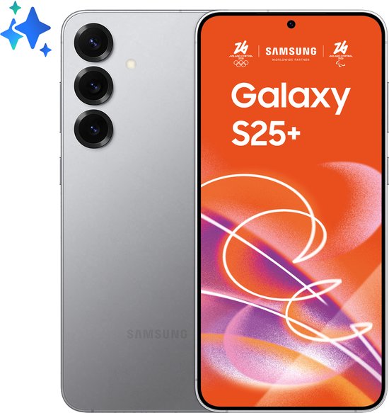 Samsung Galaxy S25+ smartphone 6,7″ 5G Android 15 12GB RAM 512GB opslag 4900mAh zilver Dual SIM