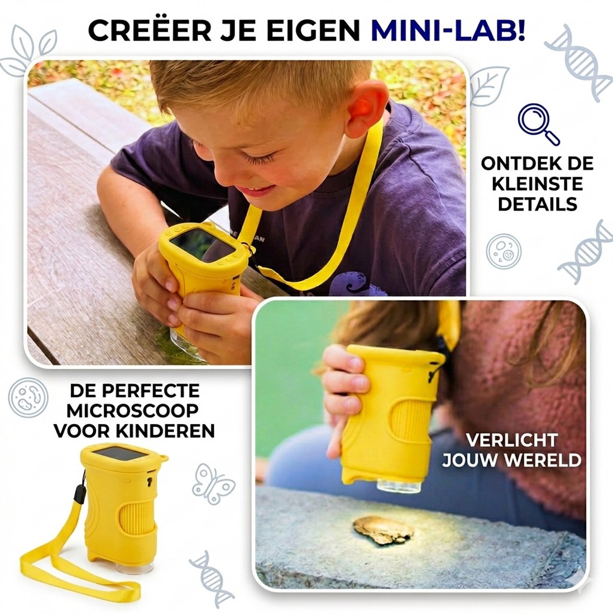 Tidy Tom® Kindermicroscoop - Microscoop - Incl. SD kaart - 1000x Zoom - STEM speelgoed — afbeelding 5