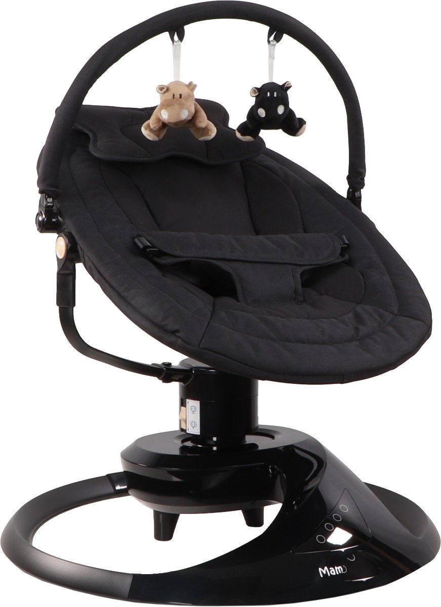 MamaLoes Nola Zwart Deluxe Elektrische Babyschommel