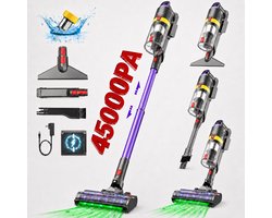 Draadloze Steelstofzuiger 45000Pa - 60 Min Batterij - Anti-klit - Muvano