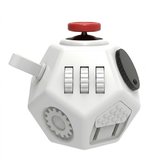 Wit fidget toys ontspannings speelgoed voor volwassenen en kinderen – anti stress speelgoed met druk knopjes, schakelaars en draaifuncties – compact angst verlichtings speelgoed met meerdere sensorische functies