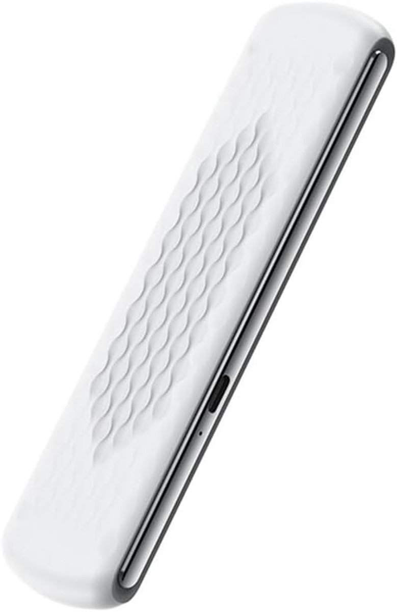 Compacte Bluetooth-luidspreker, draagbare draadloze soundbar, licht genoeg om onder een kussen te passen, muziekbox voor thuis, wit.