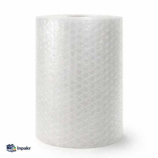 Inpakr Noppenfolie - 100cm x 100m - 10mm Nop - Bubbeltjesplastic Rol - Bubbelfolie Luchtkussenfolie - Transparant