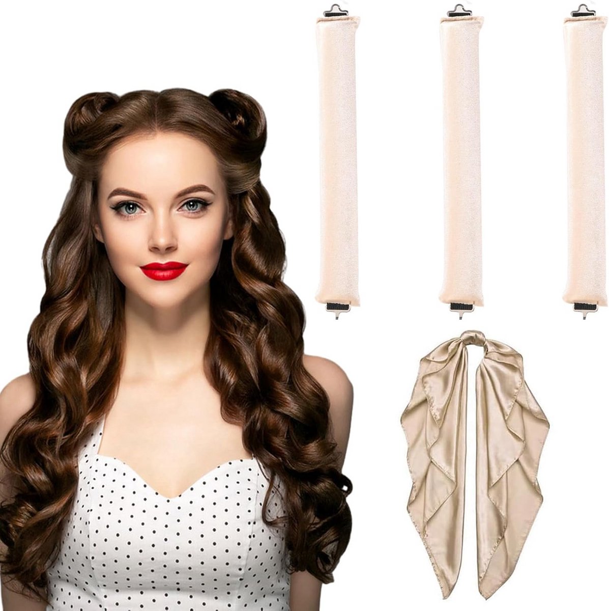 Heatless Curls - Krulspelden - Haar Krullers Zonder Hitte - Gemak