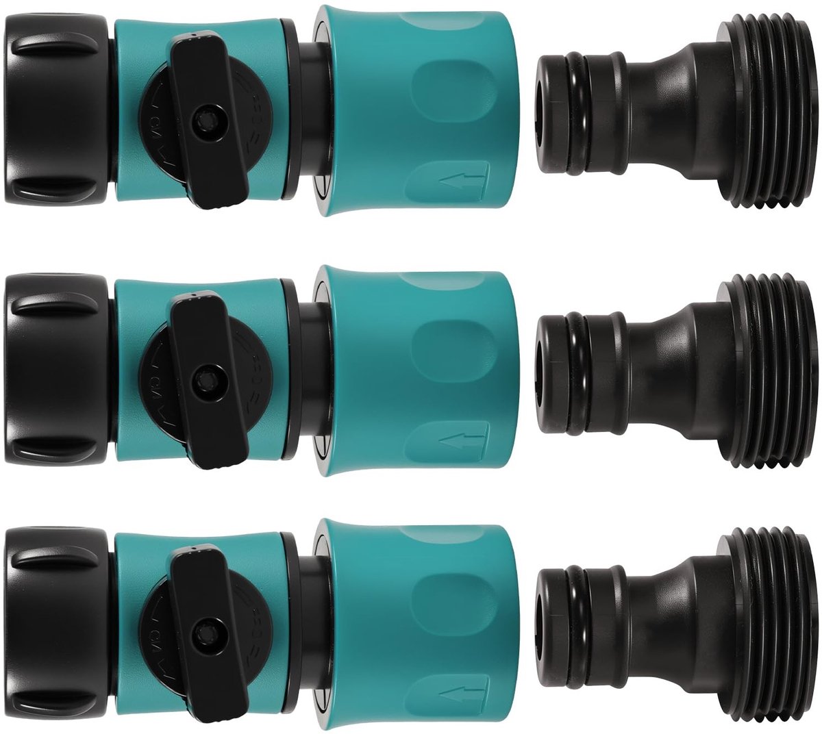 Dailygoods - Cosensi - Dailygoody - Shut-off valve - Water stopkraan - Handig voor tuin en huis - 3/4 inch - Slangverbinding - Controleer waterstroom - Groene kleur