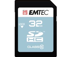 Emtec II Classic SDHC Kaart - 32 GB - Class 10 - Full HD - SD card - Zwart