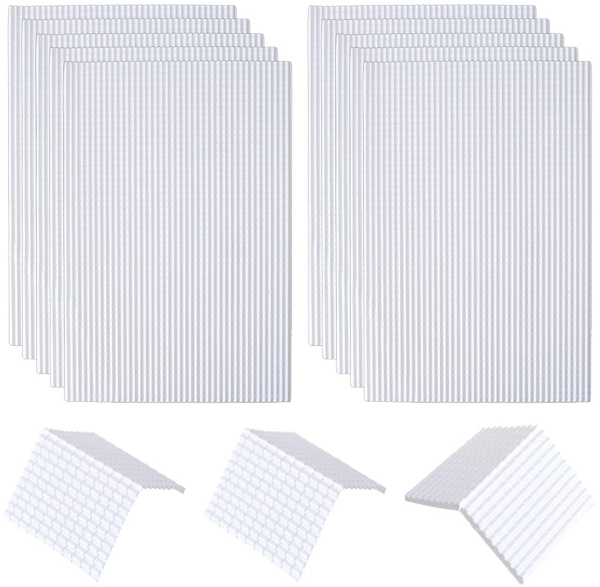 Dailygoods - Set van 10 Miniatuur PVC Dakpannen voor Modelbouw