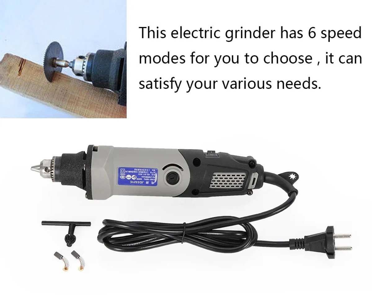 ELVENTO Elektrische slijpmachine - Multitool - slijper - multischuurmachine - 6 snelheden - 0,6 tot 6,5 mm klembereik - 400W – foto 3