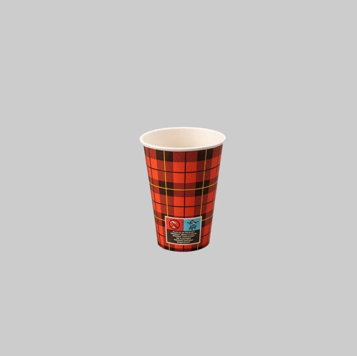 2500x Kartonnen koffiebeker 180cc 7.5oz Schotse ruit scotty FSC Mix 180ml - Lasentopack