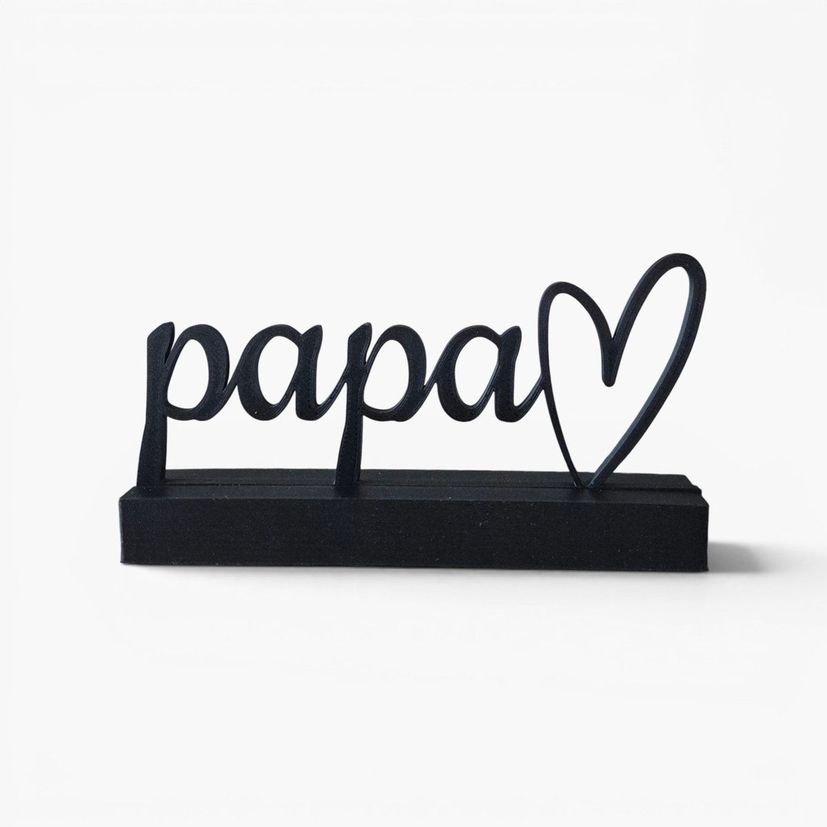 Papa decoratief woord . 3D geprint met afmeting 13cm