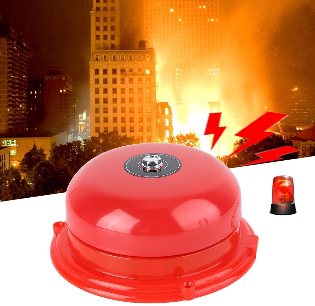Dailygoods - Dailygoody - Brandveiligheidsbel - 100 dB Geluidsniveau - Duurzaam Ontwerp - Rood - Elektrische Deurbel - Voor Noodsituaties - Veiligheidsbel