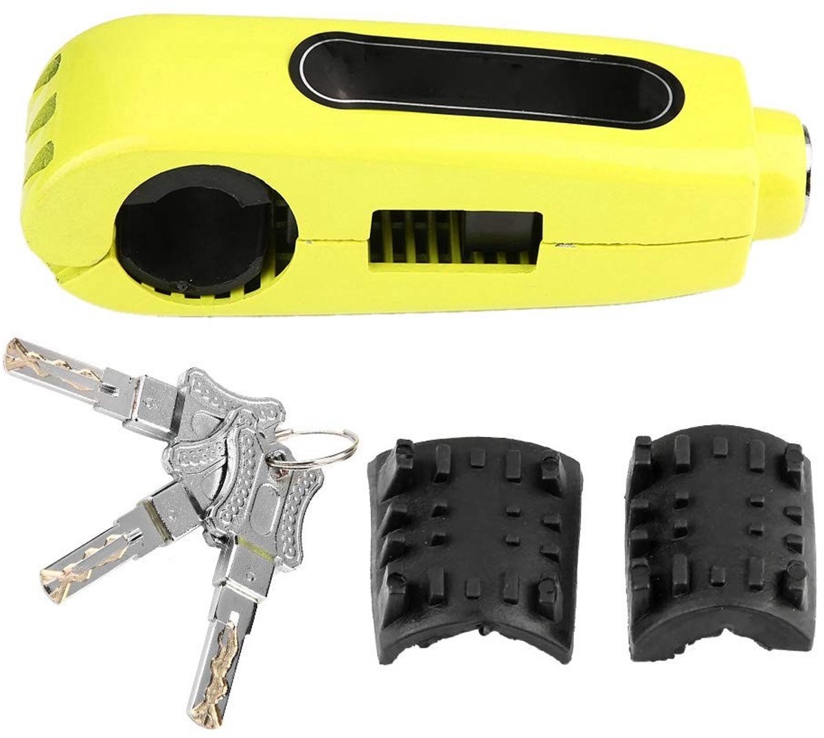 Dailygoods - Dailygoody - Motorcycle Grip Lock - Antidiefstalslot - Beveiliging motorfiets - Geel - Universele pasvorm - Veiligheidsoplossing voor motorrijder
