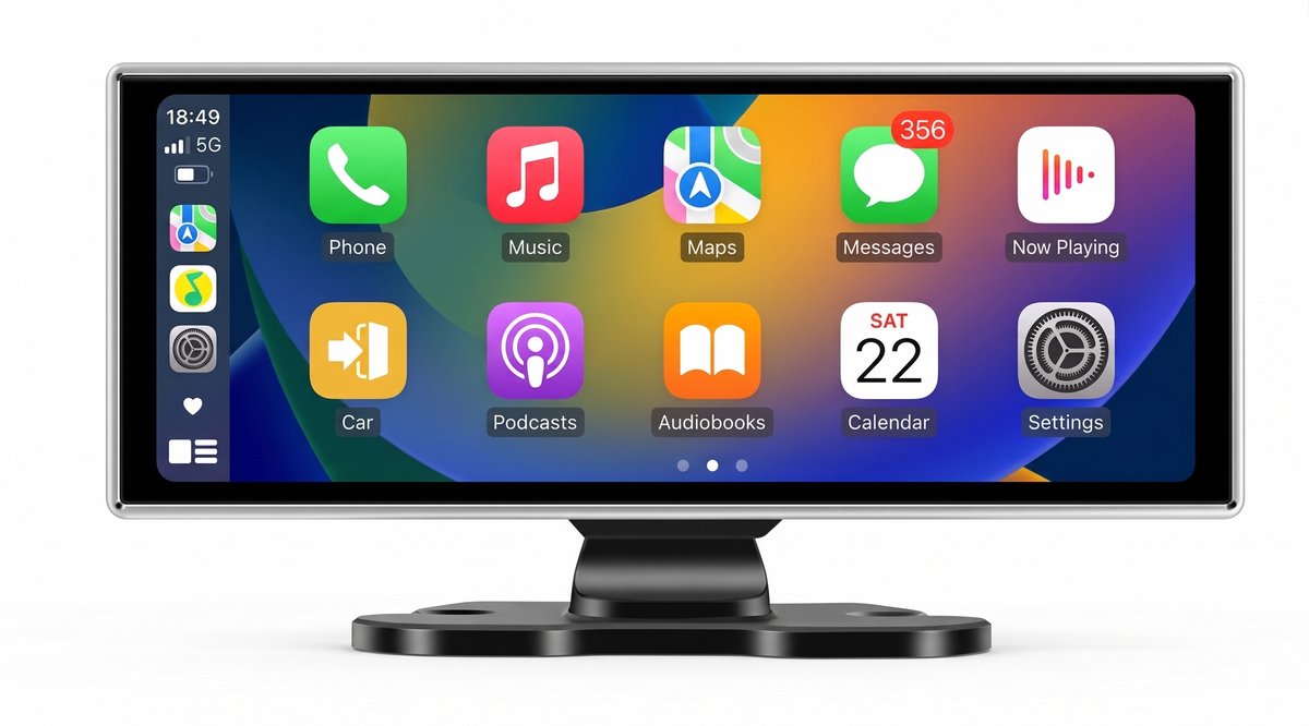 NordHaus Autoradio Scherm - Multimedia Videospeler - Draadloze CarPlay - Android Auto Ondersteuning - 11,26 Inch
