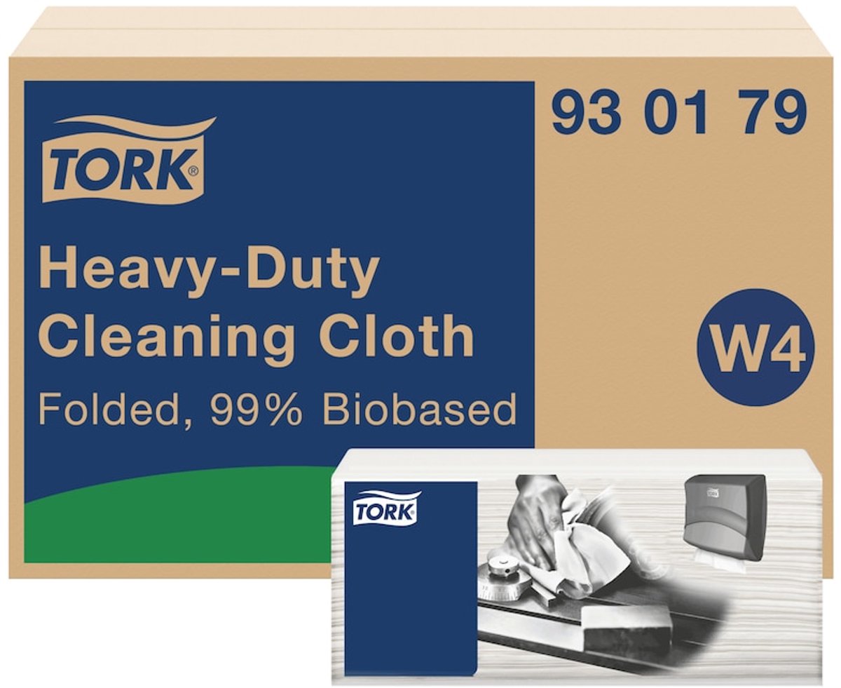 Tork 930179 biobased heavy-duty reinigingsdoeken wit W4 420 stuks (930179)