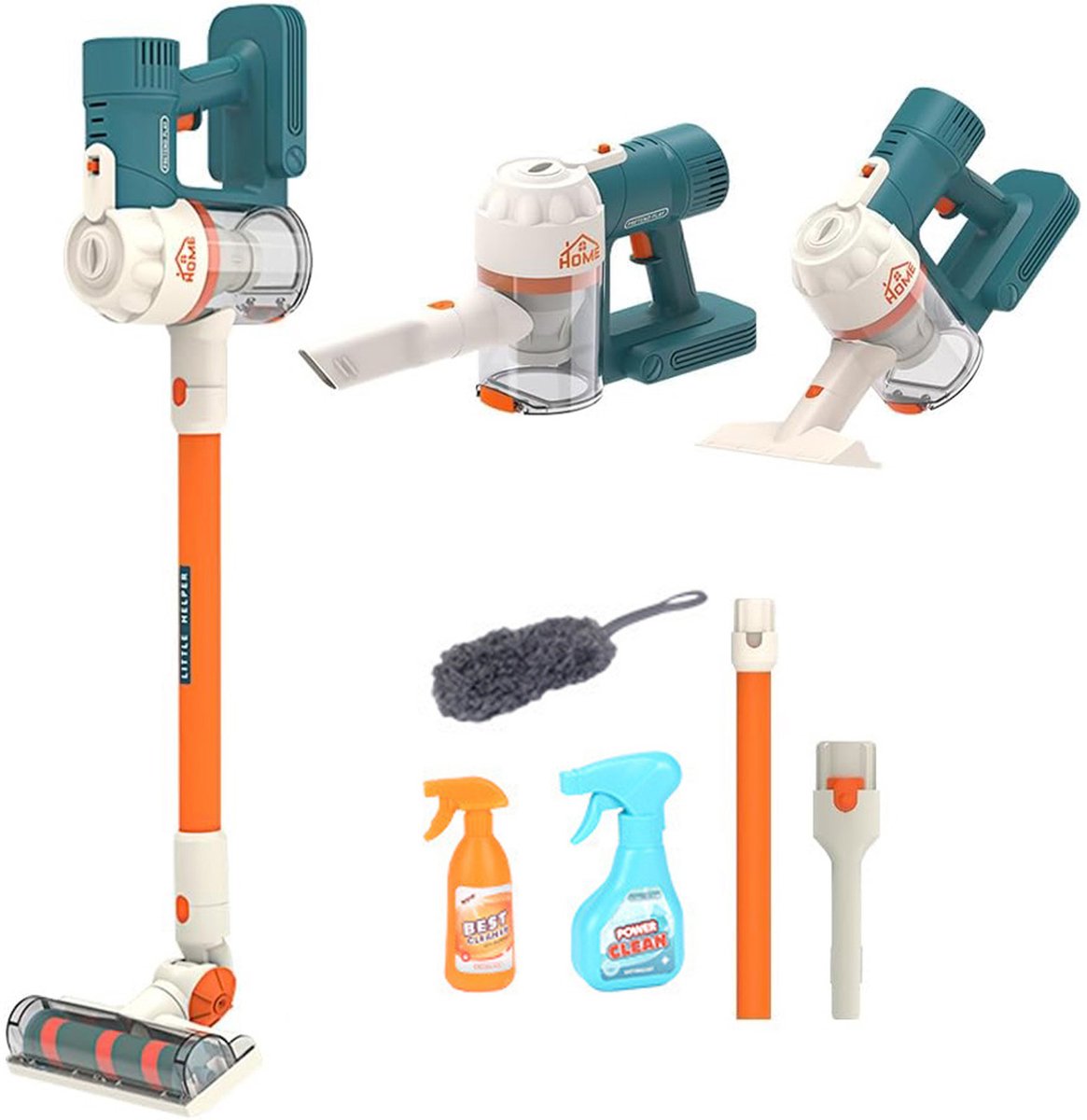 3-in-1 stofzuigerspeelgoed voor kinderen - Schoonmaakset voor peuters die echt werkt - Realistische draadloze schoonmaakspeelgoedset
