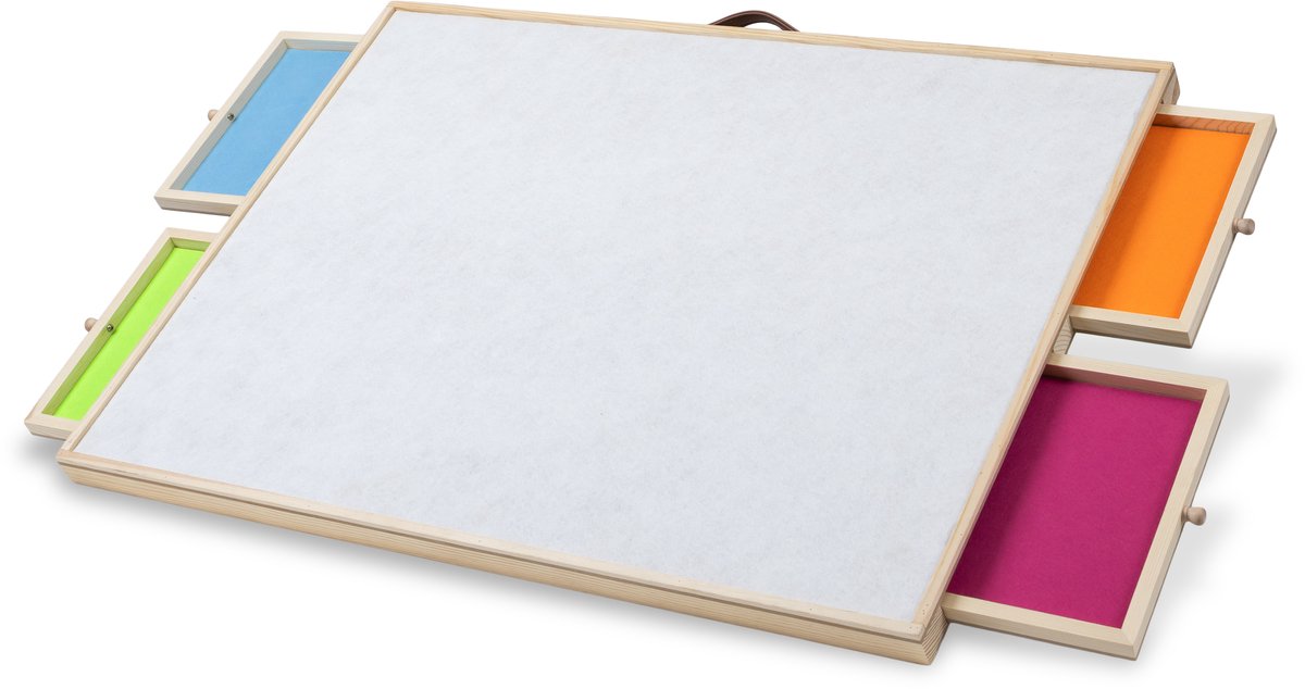 Mass Store - Puzzeltafel - Puzzelmat tot 1000 Stukjes - Puzzelbord Draai & Kantelbaar - Puzzelplaat met Gekleurde Lades