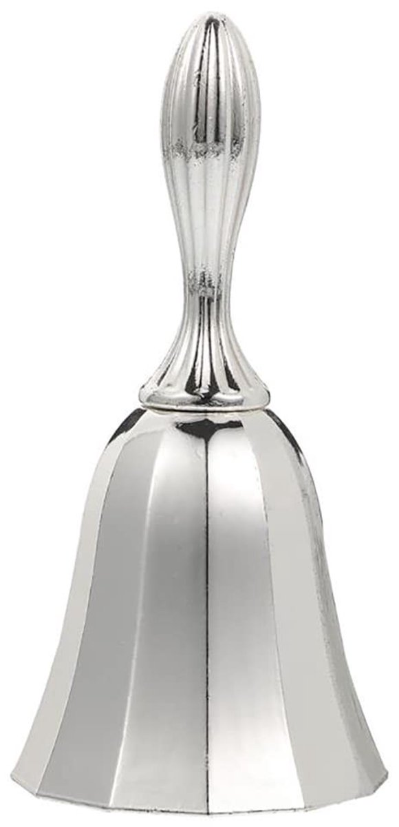 Dailygoods - Dailygoody - Handbel - Oproepbel voor Bruiloft en Diner - Mat Zilver - Klaslokaal Bel - Duidelijke Geluid - Geschikt voor Leraar
