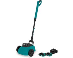 VONROC Mini Elektrische Grasmaaier 20V – 22 cm – Maaien en mulchen in één - Drie instelbare maaihoogtes: 30mm, 40mm, 50mm –- Incl. reinigingstool - Incl. 2x 2.0Ah Accu en lader
