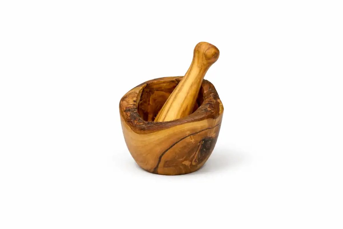 Vijzel met stamper, rustieke vorm - div. afmetingen - 6cm