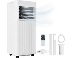 Auronic Mobiele Airco - 9.000 BTU - 3-in-1 - Airconditioning met 2 Raamafdichtingskits - Ventilator - Ontvochtiger - tot 25m² koelen - Wit