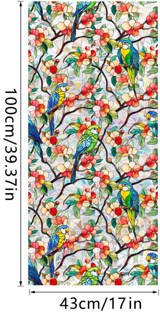 3D Regenboog Raamfolie- Anti-Inkijk - Isolerend & Zonwerend - 43x100cm – Statisch - Prisma Bejuweled EffectXCBL064