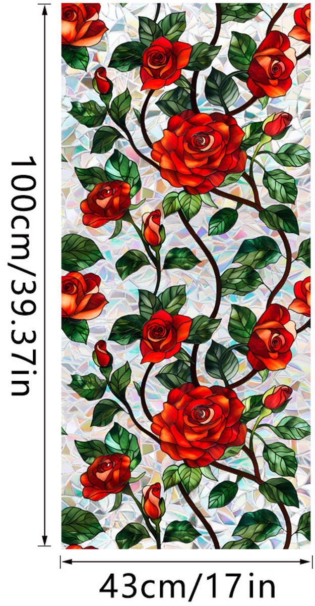 3D Regenboog Raamfolie- Anti-Inkijk - Isolerend & Zonwerend - 43x100cm – Statisch - Prisma Bejuweled EffectXCBL041