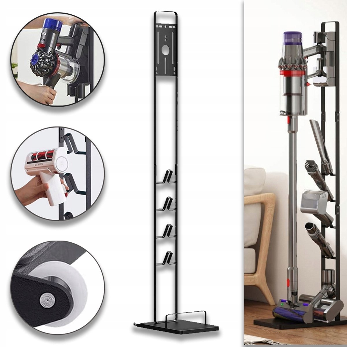 Stofzuigerstandaard Compatibel Met Dyson - Stabiele Metalen Opbergbeugel/Houder Compatibel Met Dyson V6 V7 V8 V10 V11 Draadloze Stofzuigers En Accessoires