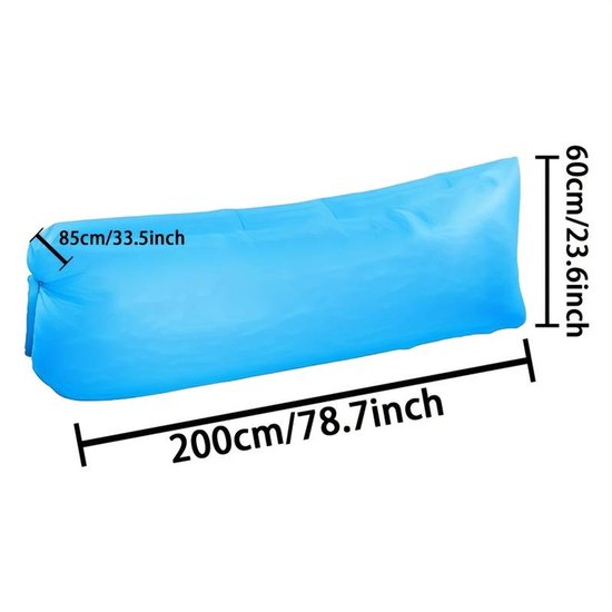 4 stuks Opblaasbare Lounger Luchtbank - Draagbare Outdoor Camping Luie Bank, Water/Strand/Gras/Park Luchtbed/Slaapzak Muziekfestival Opblaasbare Bank, Rechthoekige Vorm, Capaciteit voor Één Persoon, Inclusief Opbergtas, Draagbaar Festival Bed — afbeelding 2