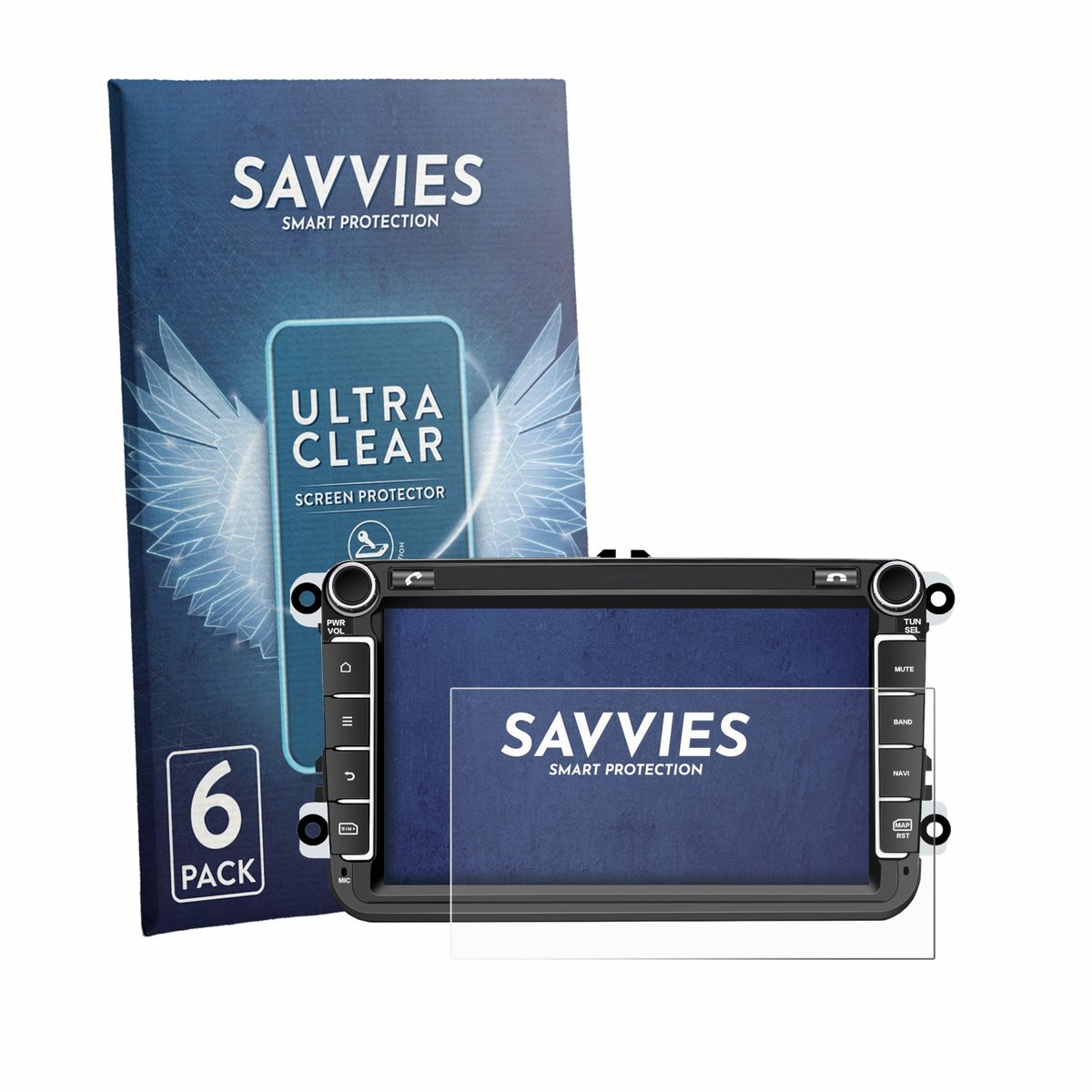 Savvies - Screenprotector voor M.I.C. AV8V7-Ultra - Folie Beschermfolie transparant 6 Stuks
