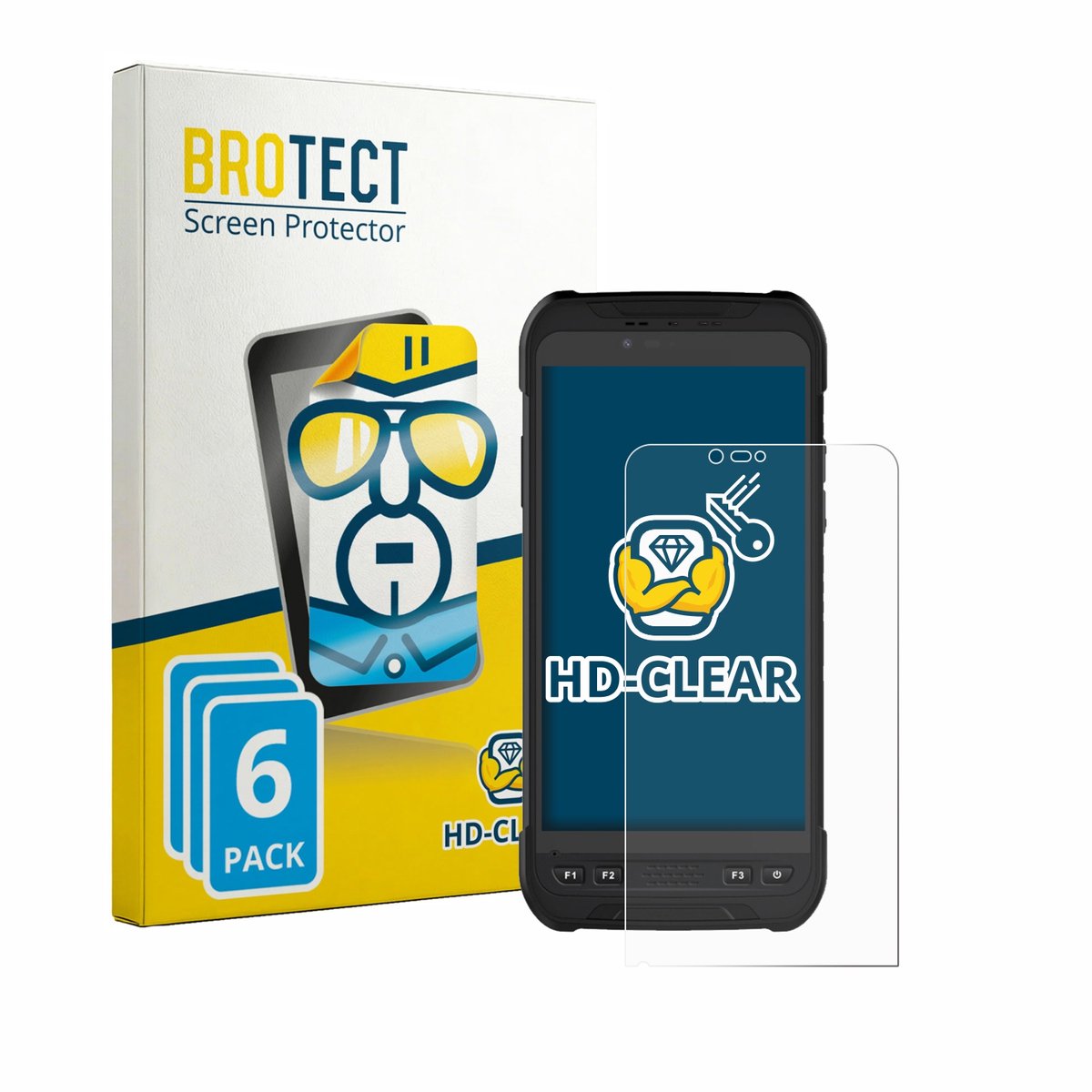 BROTECT - Screenprotector voor Stonex S60 - Folie Beschermfolie transparant 6 Stuks