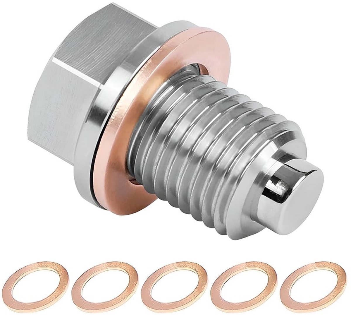 Dailygoods - Magnetische Olieafvoerplug van Roestvrij Staal