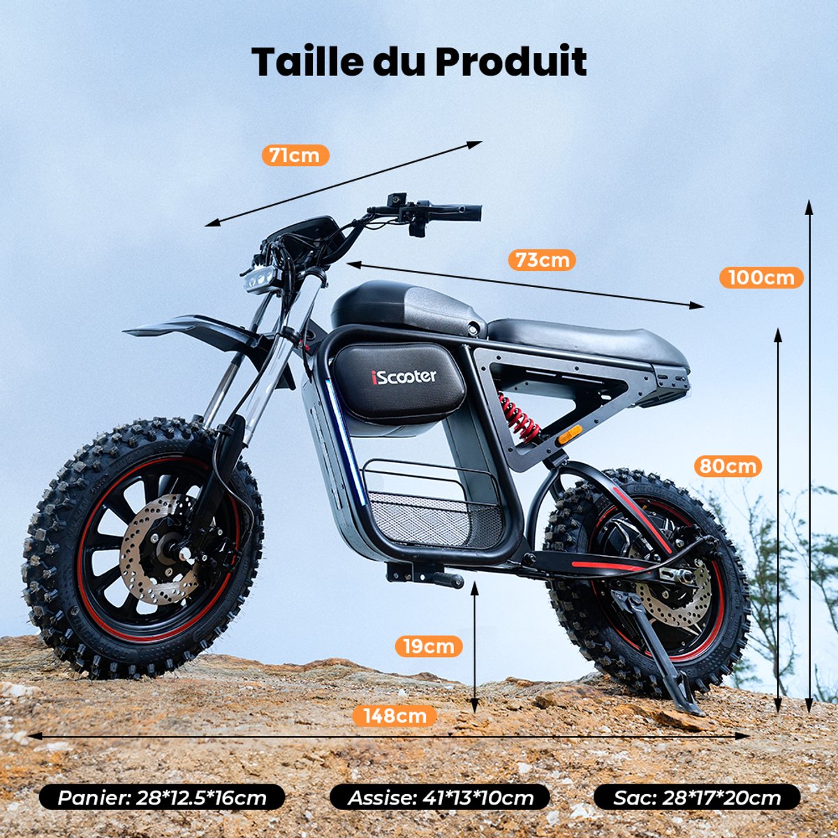 Elektrische Step iScooter DX5MAX Motor 2000W 17″ - 52V 20AH - Actieradius 100KM - 25km/u - 8 modellen voor alle terrein Met Tas en NFC – foto 6