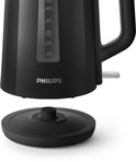 Zwarte Philips waterkoker met afneembare basis.