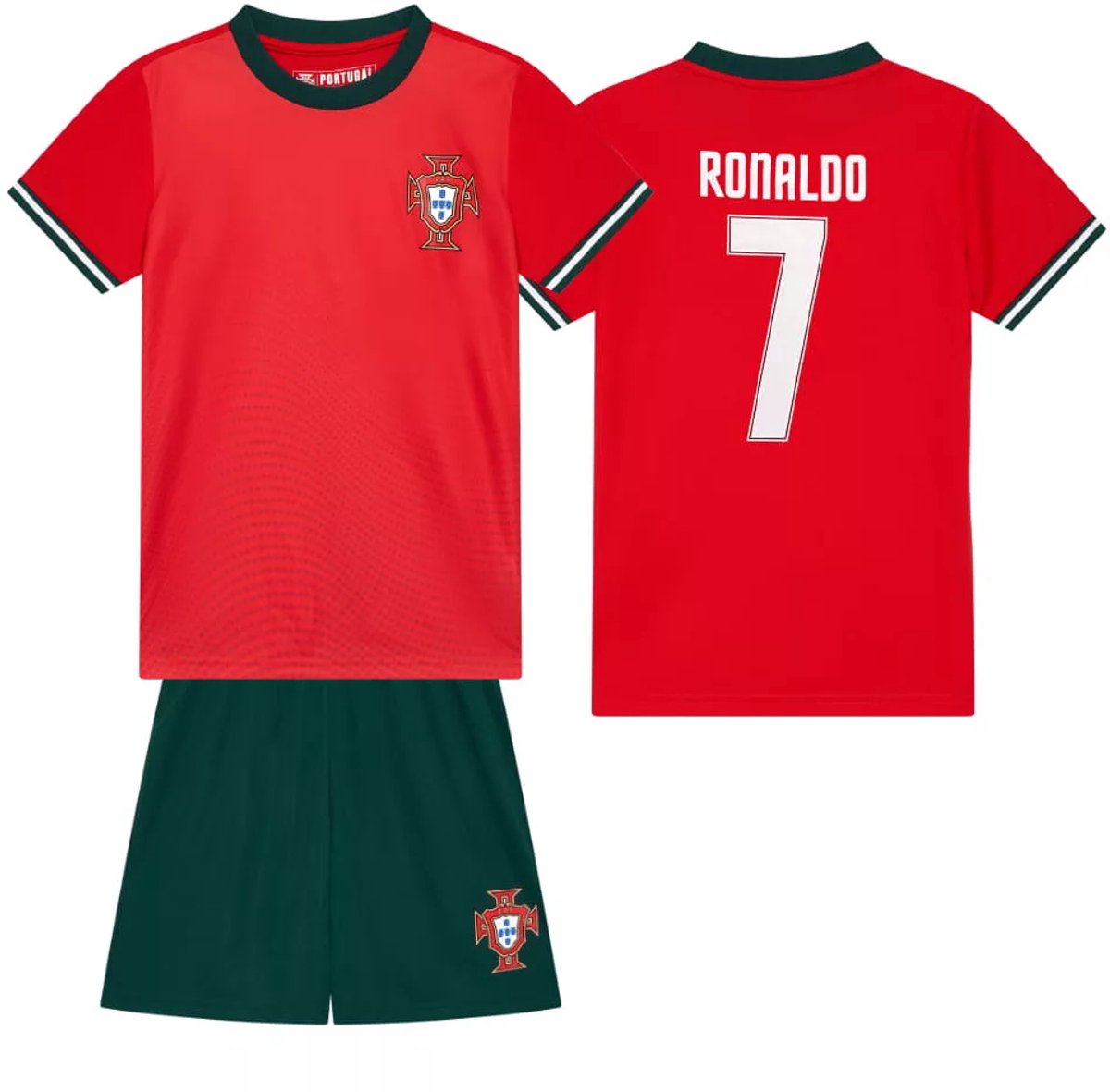 Cristiano Ronaldo Portugal Voetbaltenue Thuis - CR7 - Voetbal Tenue Kinderen - Shirt en Broekje - Jongens en Meisjes -- Maat 164