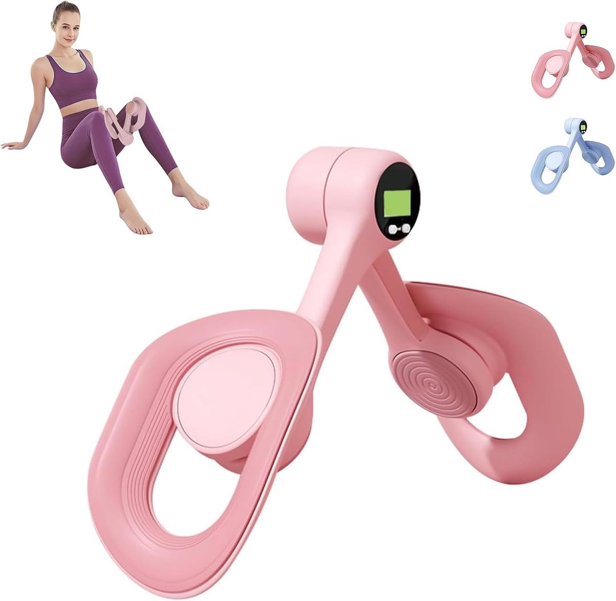 Set van 1 stuk - Beenvormer - Bekkenbodemtrainer - Slimme teller - Bekkenbodemtraining na de bevalling - Dijbeentrainer - Geschikt voor moeders na de bevalling, fitnessliefhebbers en iedereen die slankere, mooiere benen wil - Roze