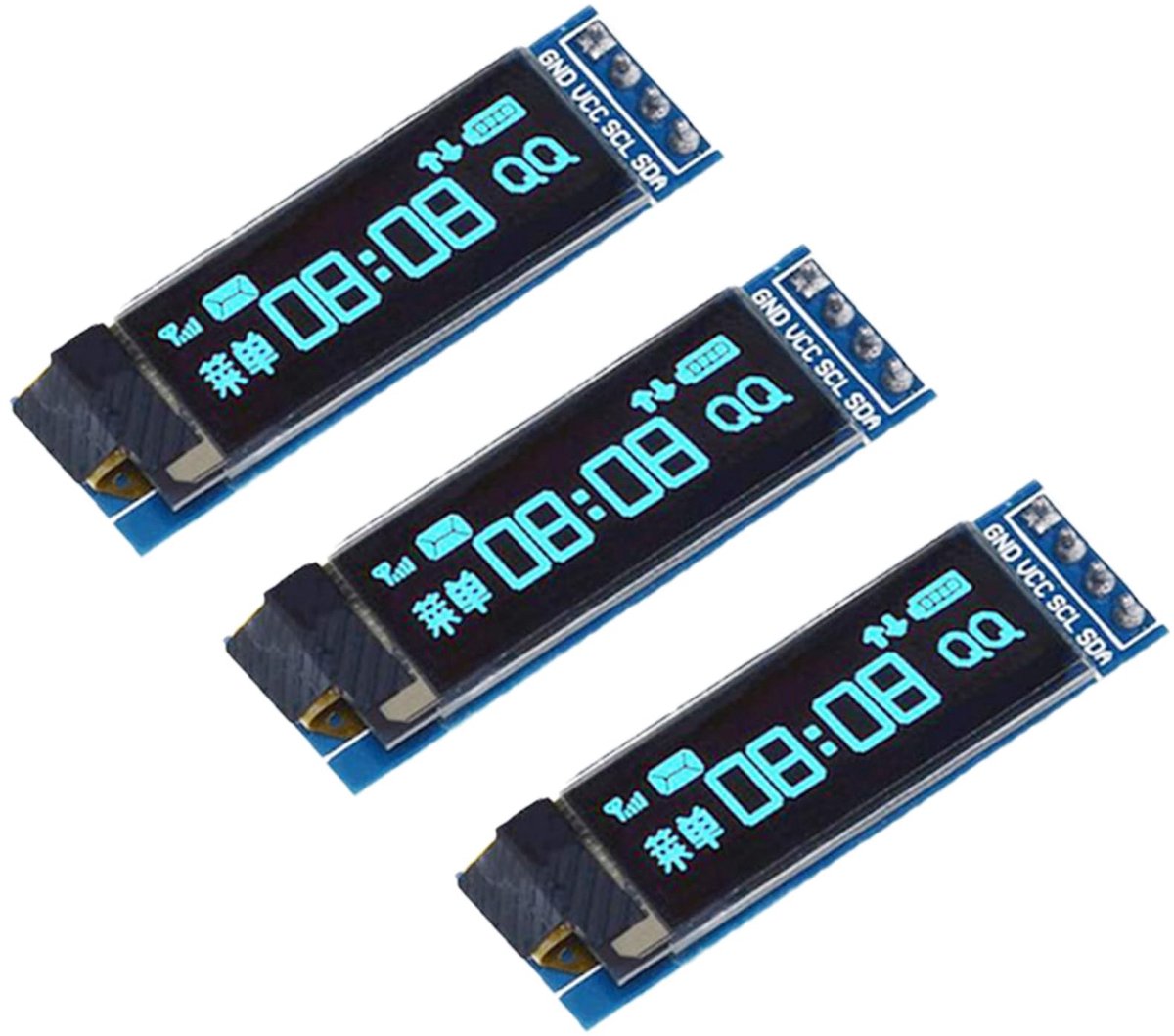 Dailygoods - 3 Stuks 0,91-inch OLED LCD-displaymodule