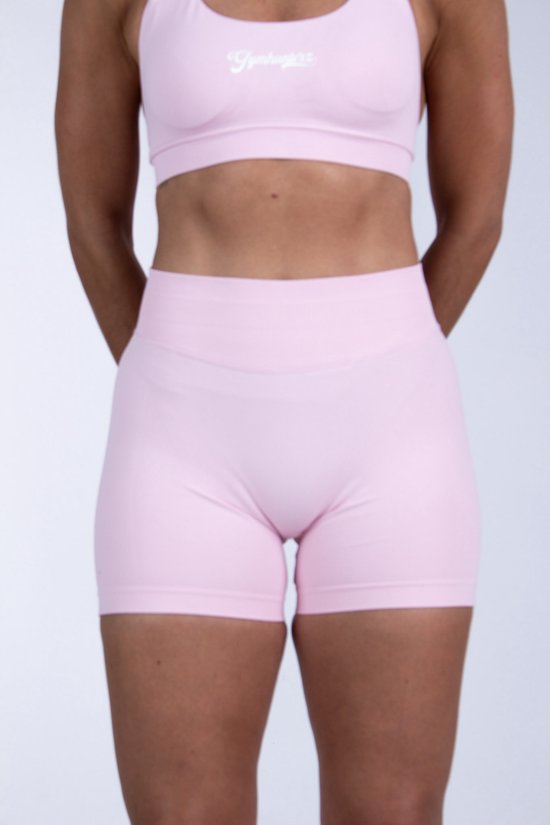 Gymhunterz Sport Short - Scrunch Short Dames - Sportbroek - High Waist - Kleur Roze - Maat S van Gymhunterz — afbeelding 2