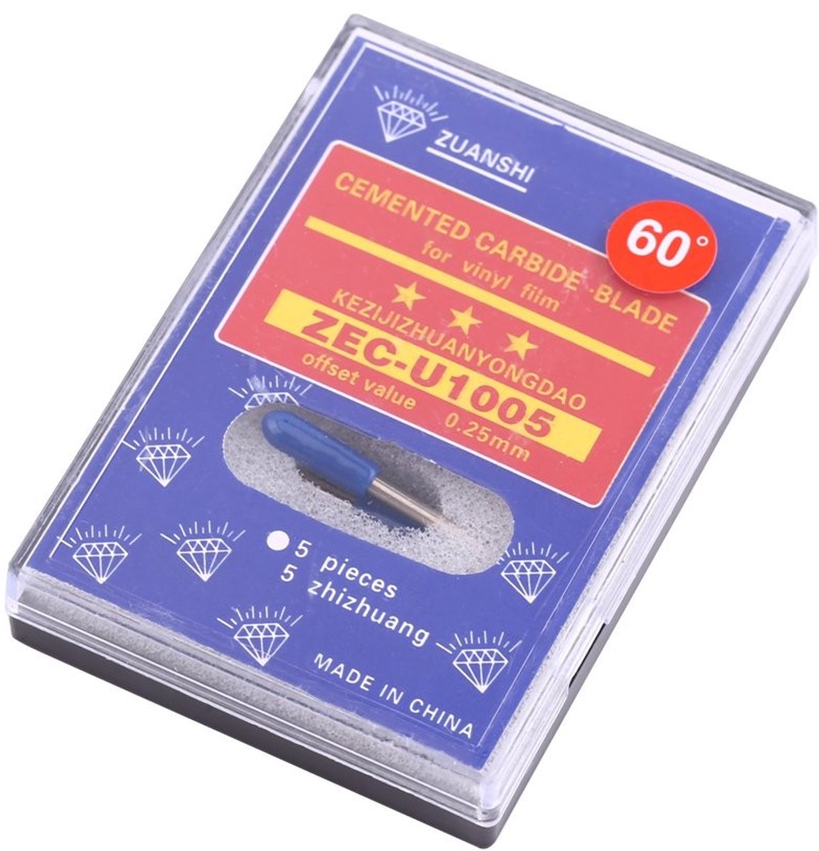 Dailygoods - Dailygoody - Snijmesjes voor Plotters - Cemented Carbide Blades - Ideaal voor Precisiewerk - 10 Stuks - Vervangbladen - Geschikt voor 30° 45° 60° Hoek