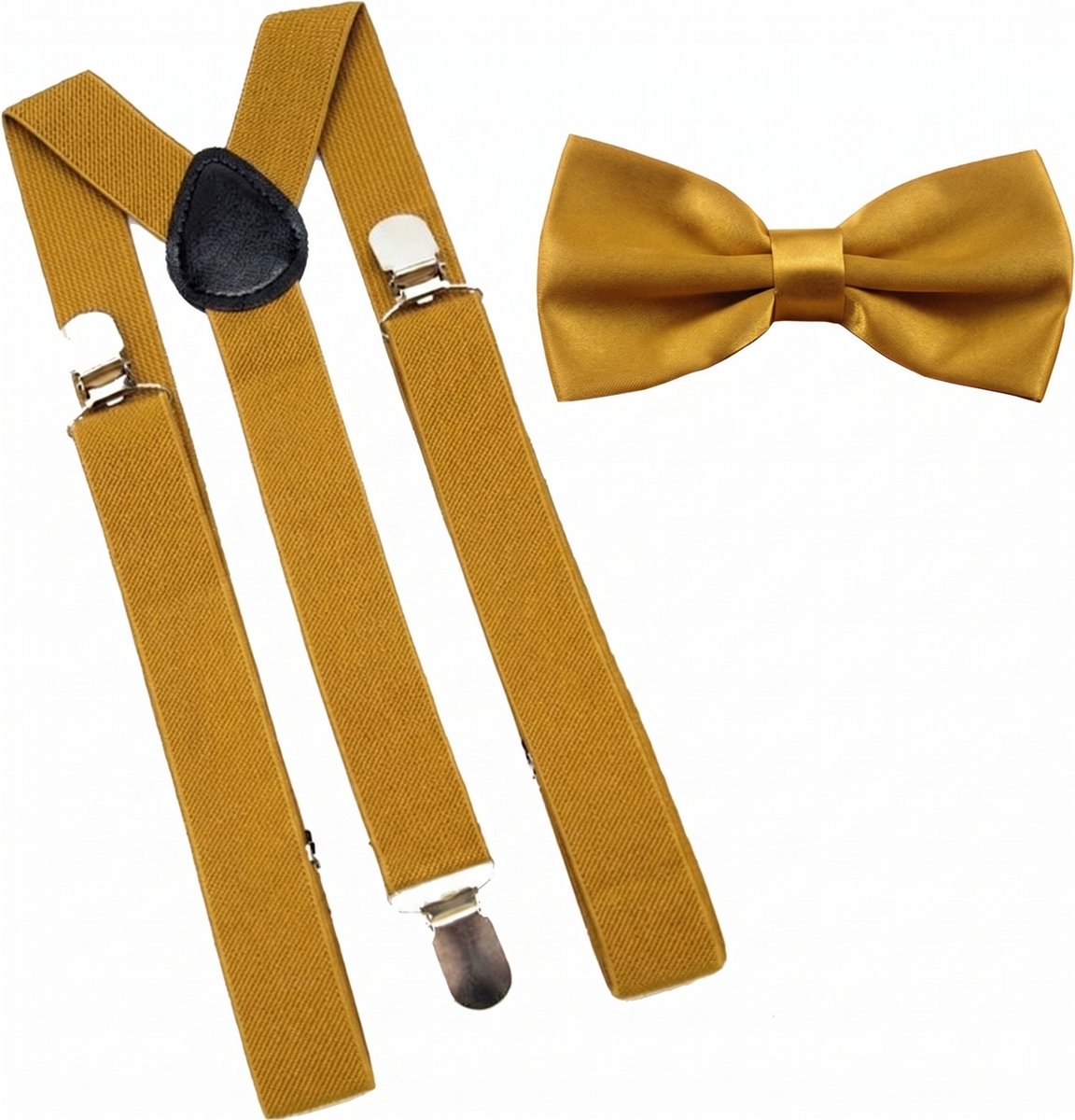 Bretels inclusief vlinderdas - Goud - unisex