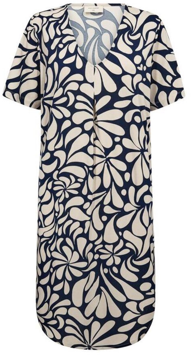 Freequent Jurk Fqfloi Dress 207677 Navy Blazer W. Moonbean Dames Maat - M