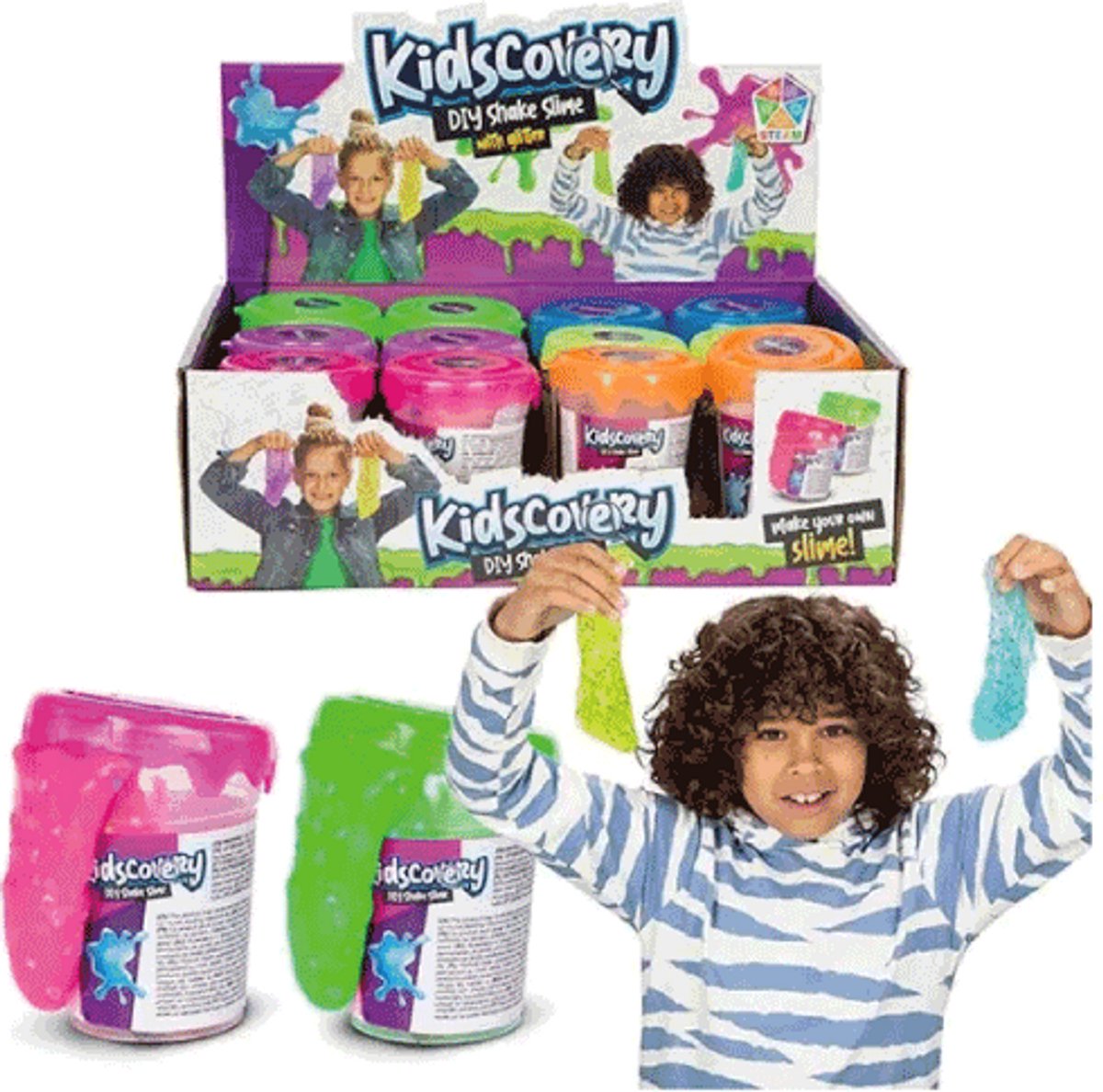 12 maak slijm-confetti shakesets