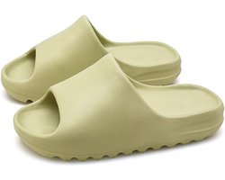 Badslippers Dames Heren Foam Slides Unisex Huiselijk Pillow Cloud Slippers Sliders Badkamer Comfortabele Pantoffels Sloffen Zomertijd Zandstrand Sandalen(46-47)