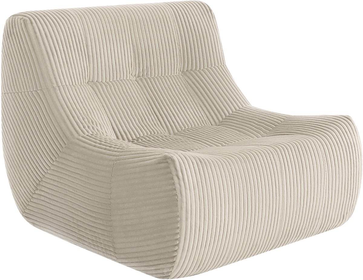 Fauteuil Rave Ribstof Beige