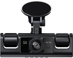 360° Panoramische 4-kanaals Ingebouwde Camera – 1080p HD Nachtcamera voor Auto's en SUV's – DVR Breedbeeldrecorder – ABS – Met Installatie – Zwart
