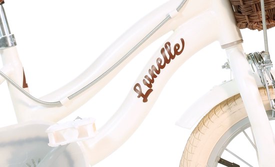 Dino Bikes Retro Kinderfiets 16 Inch Wit met Zijwieltjes - Meisjesfiets 4-7 Jaar van Dino Bikes — afbeelding 3