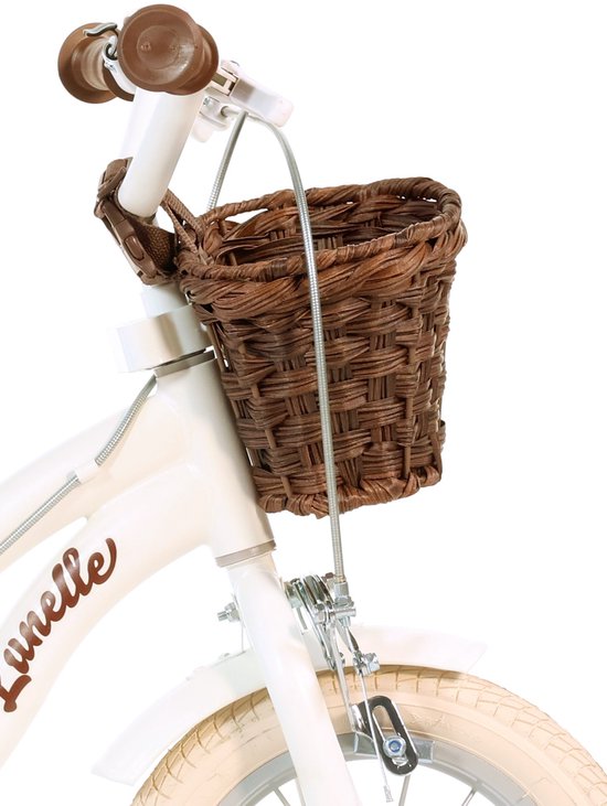Dino Bikes Retro Kinderfiets 16 Inch Wit met Zijwieltjes - Meisjesfiets 4-7 Jaar van Dino Bikes — afbeelding 2