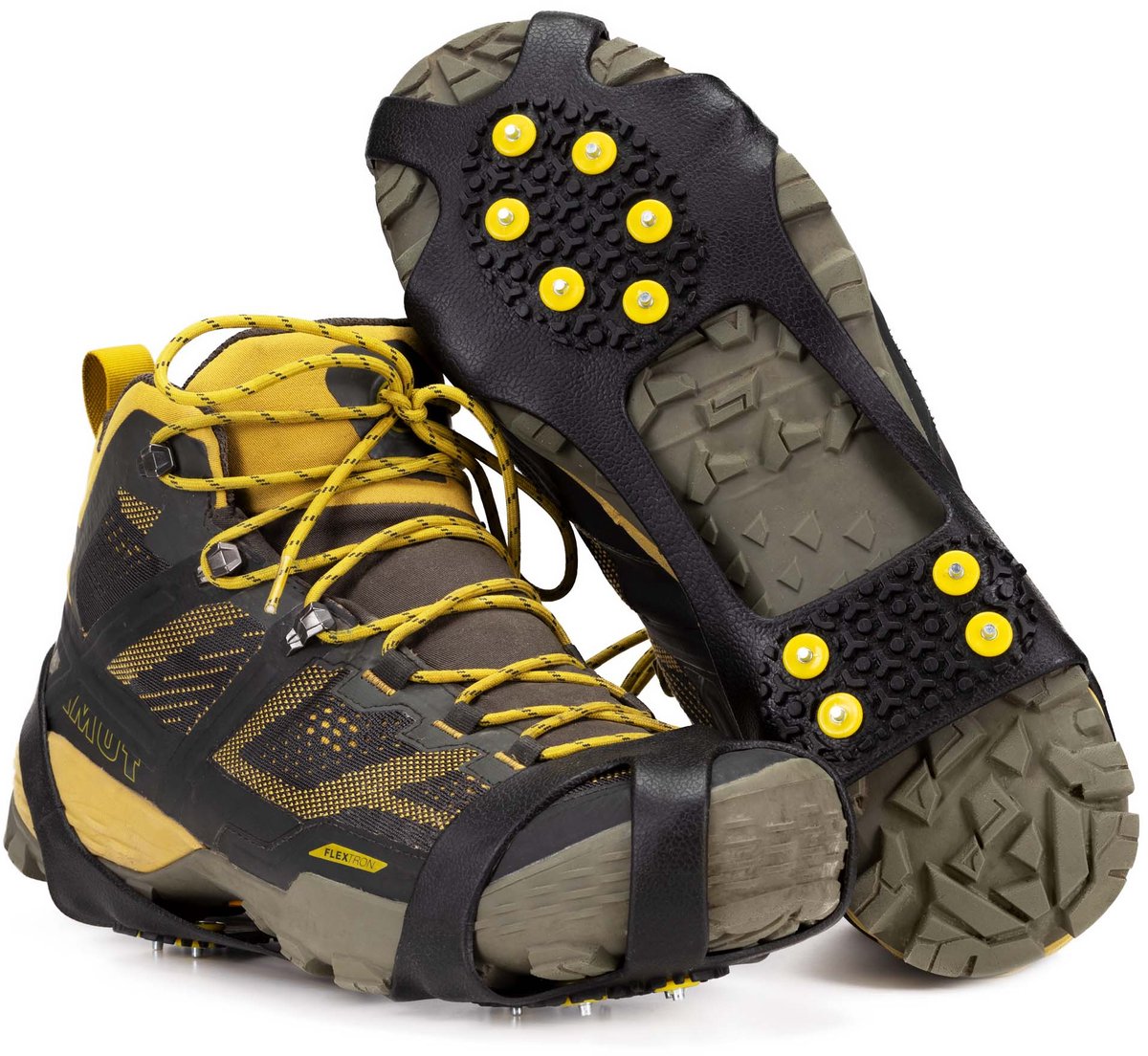 Springos Sneeuwgripzolen Voor Wandelschoenen Spikes voor Schoenen Anti Slip – 35-38 Zwart