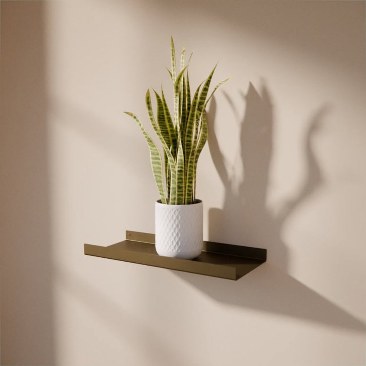 Metalen Wandplank Edge Bronze C33 40 cm - Kunst van Staal